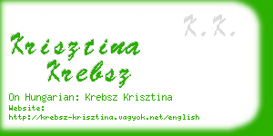 krisztina krebsz business card